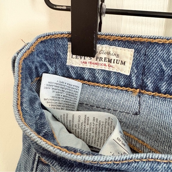 Levi’s Premium Wedgie Straight Ankle Jeans High Rise Button Fly Vintage Blue 28 - Picture 11 of 16